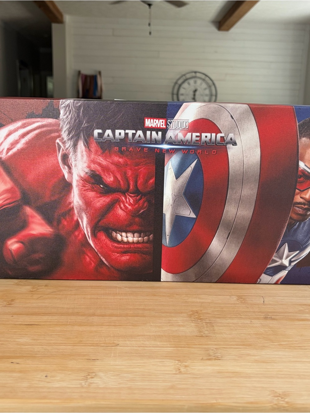 Captain America Brave New World Canvas Art - Red/Blue